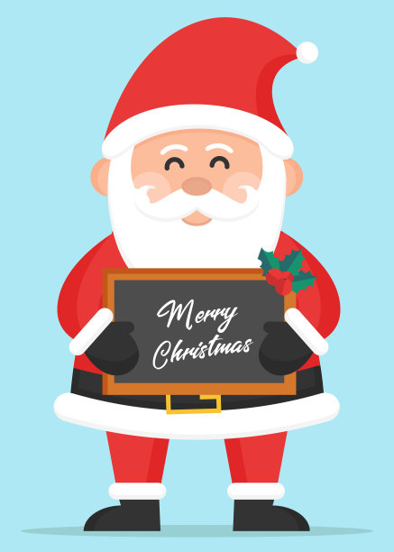 圣诞老人的角色。可爱明亮的角色为孩子们。圣诞元素设计的卡片，横幅，贺卡，海报，传单。矢量字符在一个平坦的风格。图片下载
