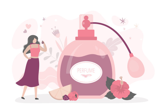 香水店。美容女性客户选择天然精油精华、花露水喷雾。芳香香水、除臭剂。高档美容化妆品香水店。图片下载