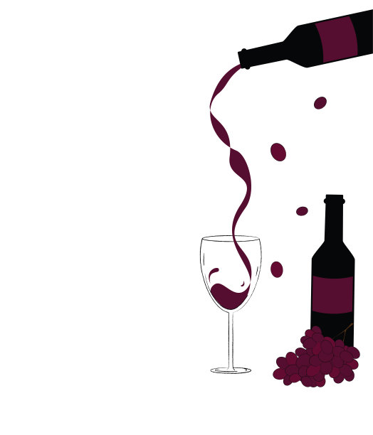 傍晚优雅:红酒矢量插图图片下载