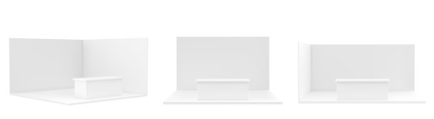 用于演示活动模型的3d白色展台图片下载