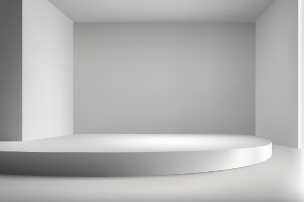 三维现实的空舞台上展示房间的背景。图片下载