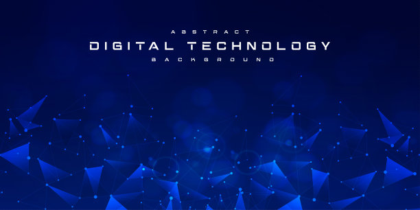 抽象数字技术未来派电路板蓝色背景，网络科学技术布局，创新未来Ai大数据，全球互联网网络连接，云高科技插画向量图片下载