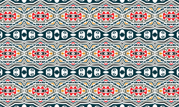 印花设计、曼陀罗图案、碎花图案、插画、女式长裙图案、时装、面料、无缝重复图案设计。女子长裙图案设计，矢量复古艺术插图蜡染，扎染，部落，图案，无缝图片下载