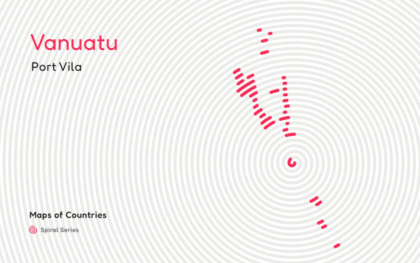 瓦努阿图的创意地图。政治地图。维拉港图片下载