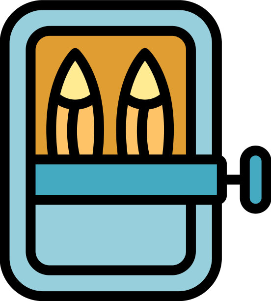 罐头鱼图标扁平图片下载