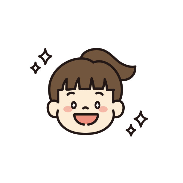 兴奋的女孩脸图标图像图片下载