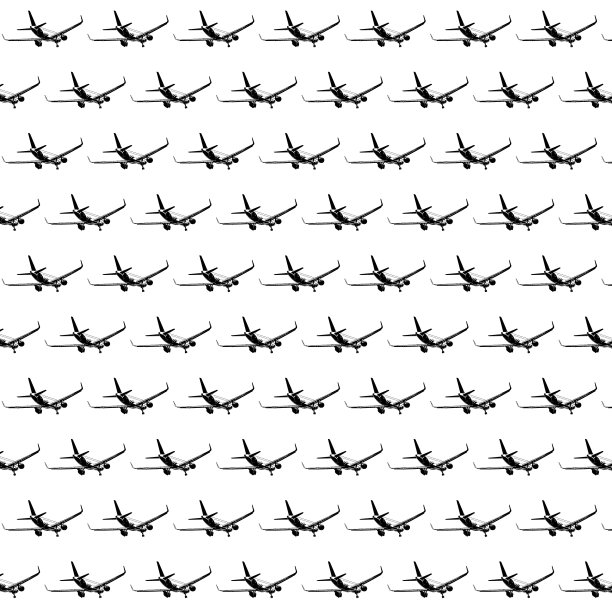 商用飞机后视图图形图案图片下载