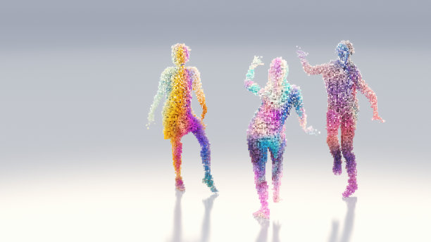 派对上的全息人图片下载