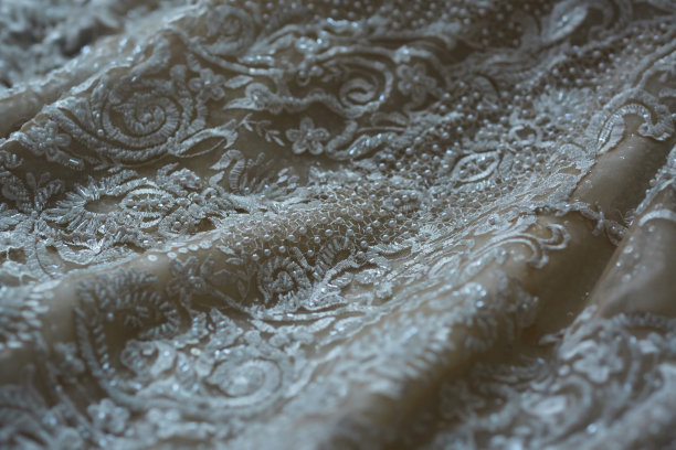 织物上的花边和刺绣珠图片下载