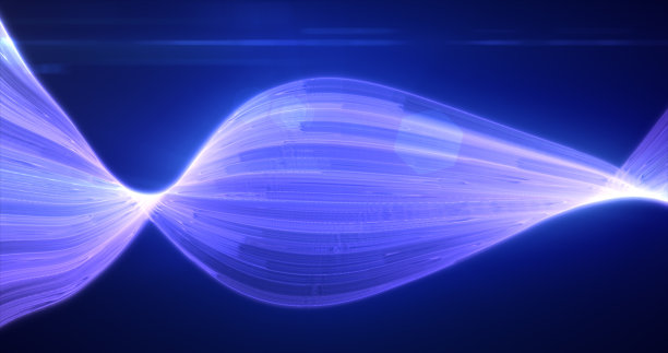 抽象的紫色发光飞波从线条能量神奇的背景图片下载