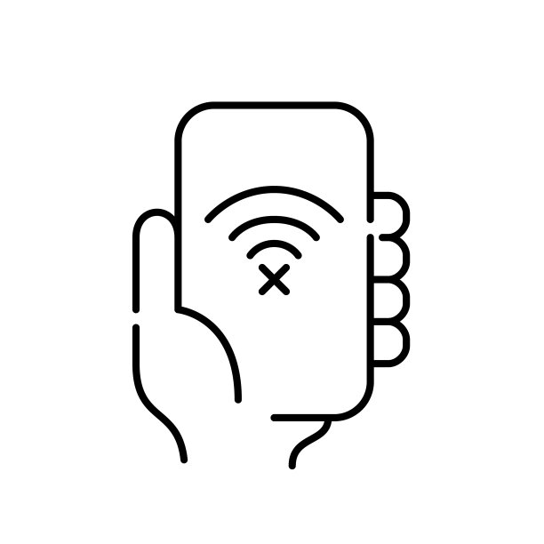 手里拿着没有wifi信号的智能手机。像素完美的图标图片下载