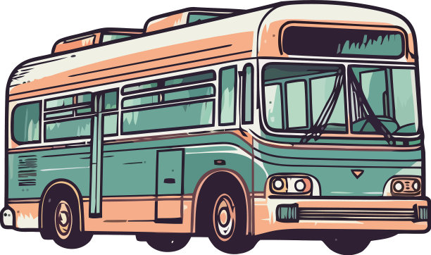 彩色客车设计图片下载
