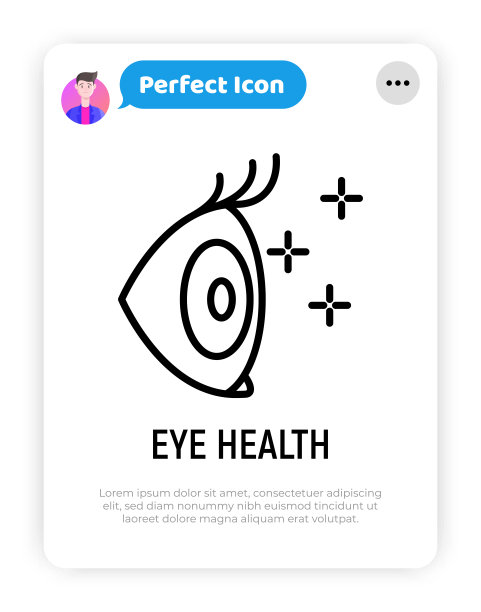 眼科:眼睛健康扁平图标。眼科手术标志。现代矢量插图。图片下载
