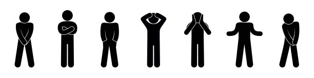 人的图标，人的简笔画孤立的象形文字图片下载