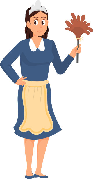 女仆角色中的职业清洁工图片下载