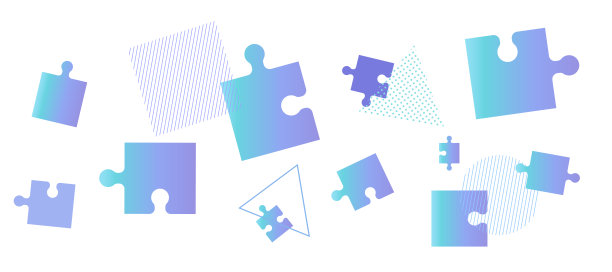 梯度拼图和几何图案壁纸插图图片下载