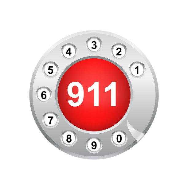 旋转电话拨号，复古复古电话光盘。紧急呼叫图标。SOS紧急呼叫。紧急消息。SOS图标。紧急热线。911打电话。热线的概念。急救。矢量图图片下载