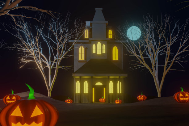 渲染3d场景从万圣节图片下载