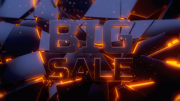 大销售3d文字素材背景，爆炸动力设计图片下载