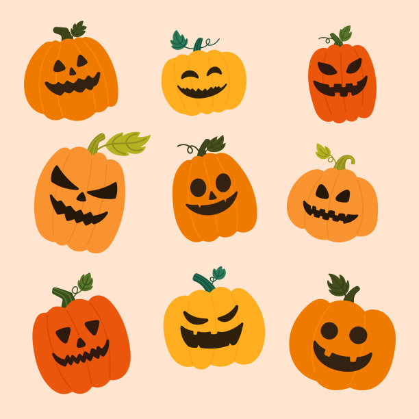 万圣节主题的南瓜插图图片下载