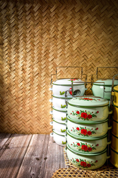 背景图片的老派复古亚洲厨房风格经典的老派午餐(平托)风格复古，经典的背景图片图片下载