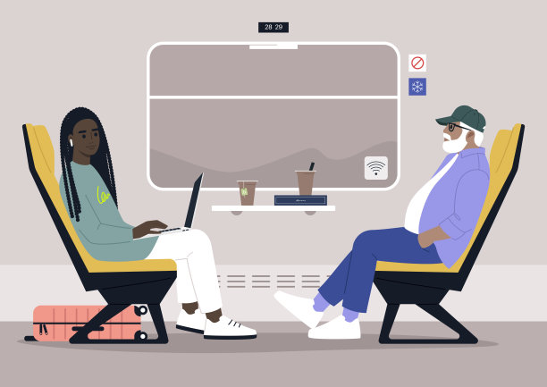 乘火车旅行的上班族，坐在靠窗的位置，说明了现代的生活方式和旅行的体验图片下载