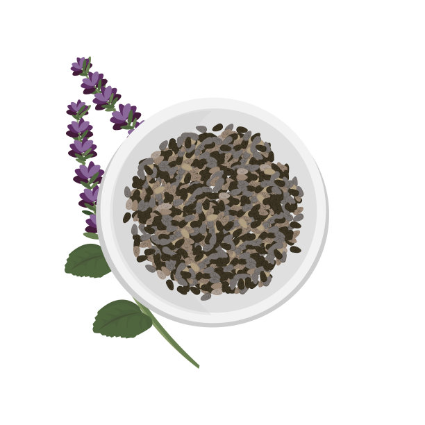 俯视图奇亚籽在碗里图片下载