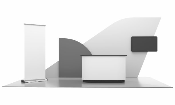 展台设计，展台实物模型，立体效果图图片下载