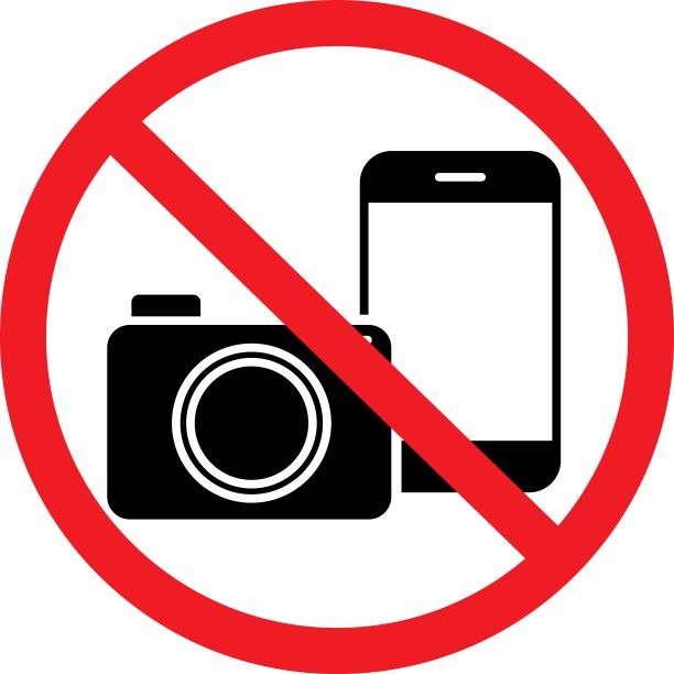 矢量简单无摄影警告象形图图片下载