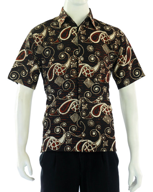 蜡染印花，用于男士短袖衬衫图片下载