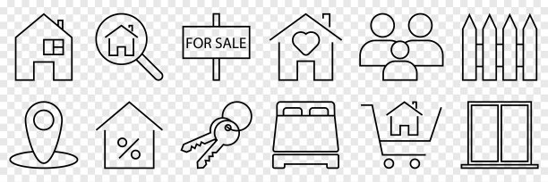 房地产图标集图片下载