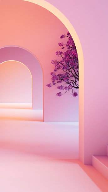 抽象几何内部背景，3d渲染图片下载