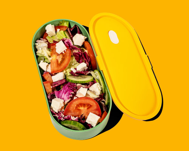 沙拉，健康午餐盒配蔬菜图片下载