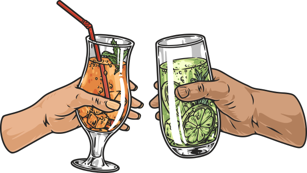 双手沾上柠檬水元素五彩缤纷图片下载