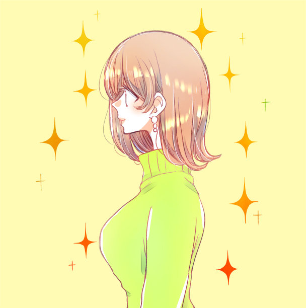 一个美丽女人的侧面图片下载