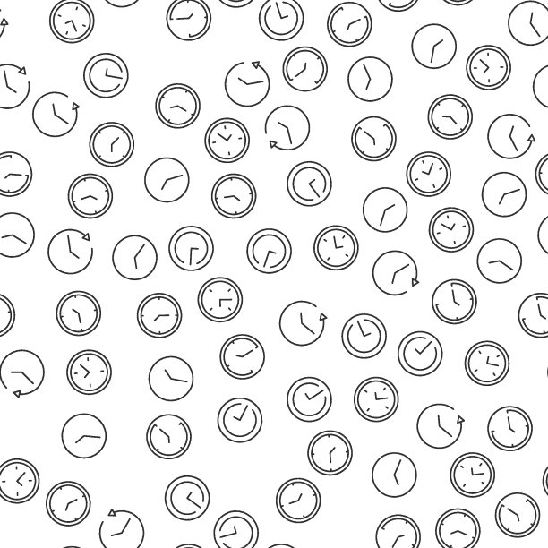 各种时钟无缝图案印刷，包装，设计，网站，商店，应用程序图片下载