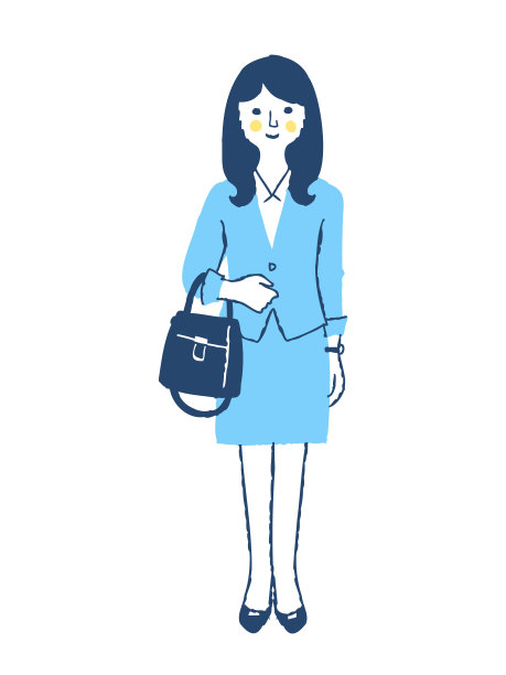 年轻女子穿着西装，全身都是图片下载