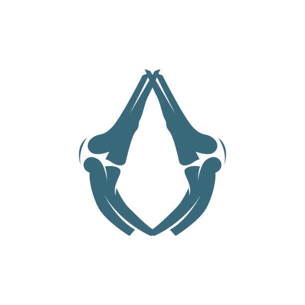 骨骼健康标志简单插图轮廓模板矢量设计图片下载