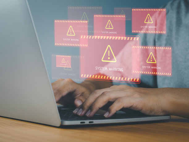 警告系统错误或网络攻击。图片下载