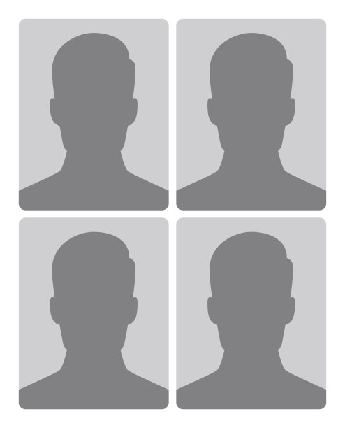 照片护照剪影。抽象向量元素图片下载