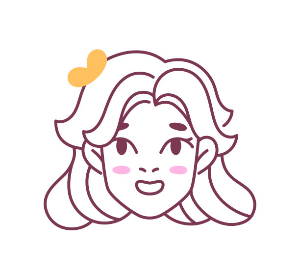 女性发型涂鸦矢量头像图片下载