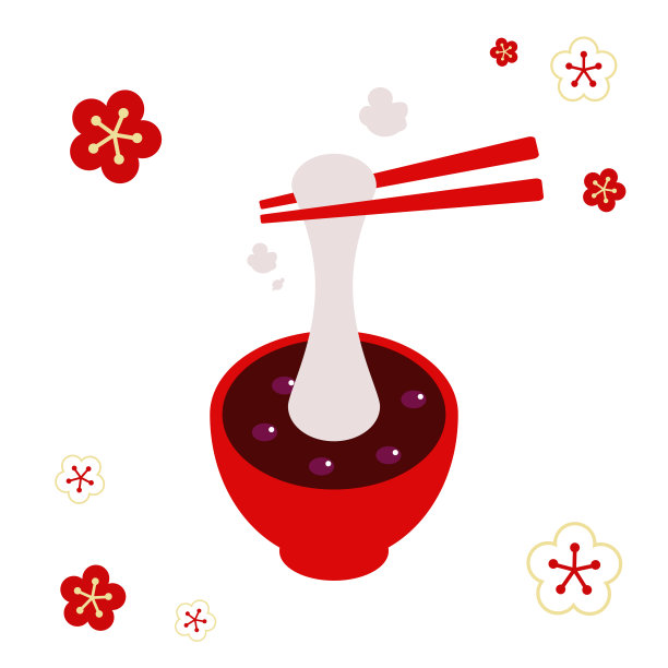 新年大白子平面矢量图图片下载