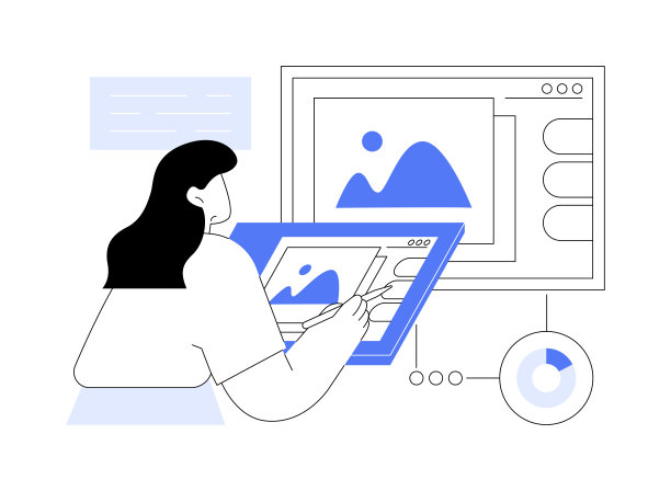 数字讲台孤立的卡通矢量插图。图片下载