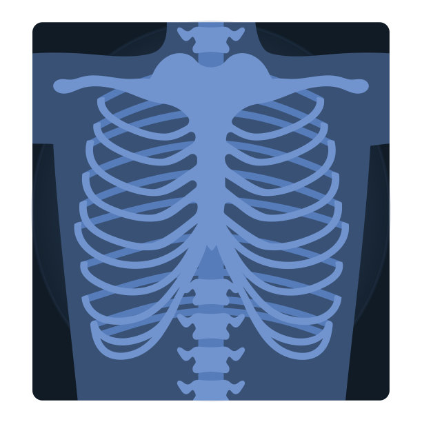 人体胸部的医用x射线扫描图片下载