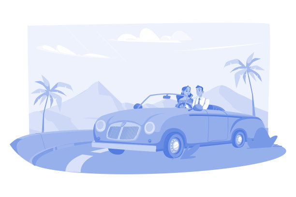 恋爱中的情侣插画概念。在白色背景上孤立的平面插图图片下载