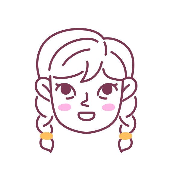 女性发型涂鸦矢量头像图片下载