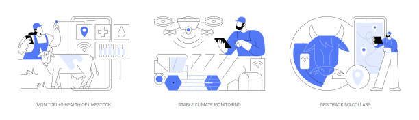 智慧农业卡通矢量插画素材图片下载