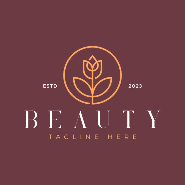 美丽花朵高级概念标志标志符号自然商业图标精品时尚化妆品珠宝女性品牌标识图片下载