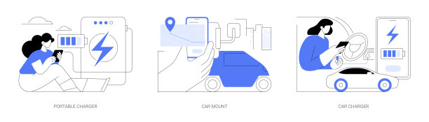 智能手机配件孤立的卡通矢量插图se图片下载