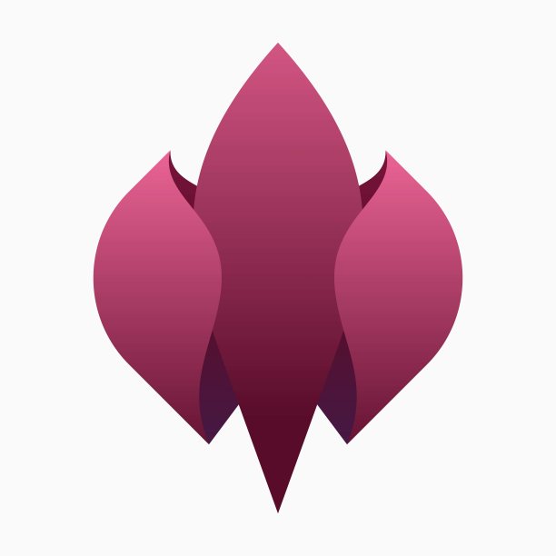 矢量插图莲花渐变彩色风格图片下载